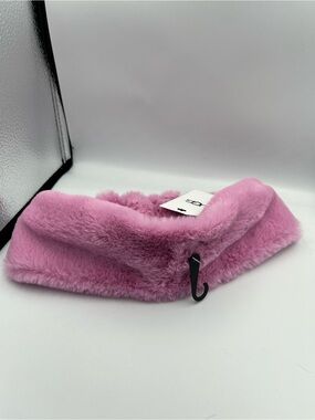 UGG Pink Plush Faux-Fur Headband